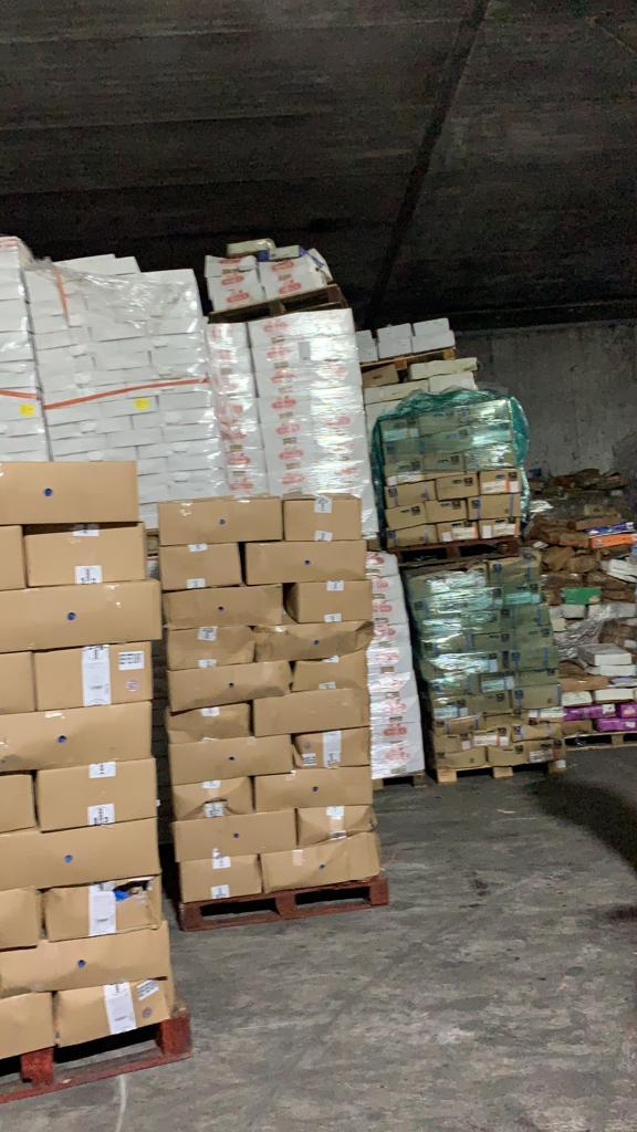Palletised Bansa Foods stock in a regional distribution warehouse